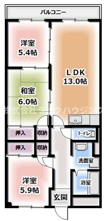 ブランカ・ベルヴィルの物件間取画像